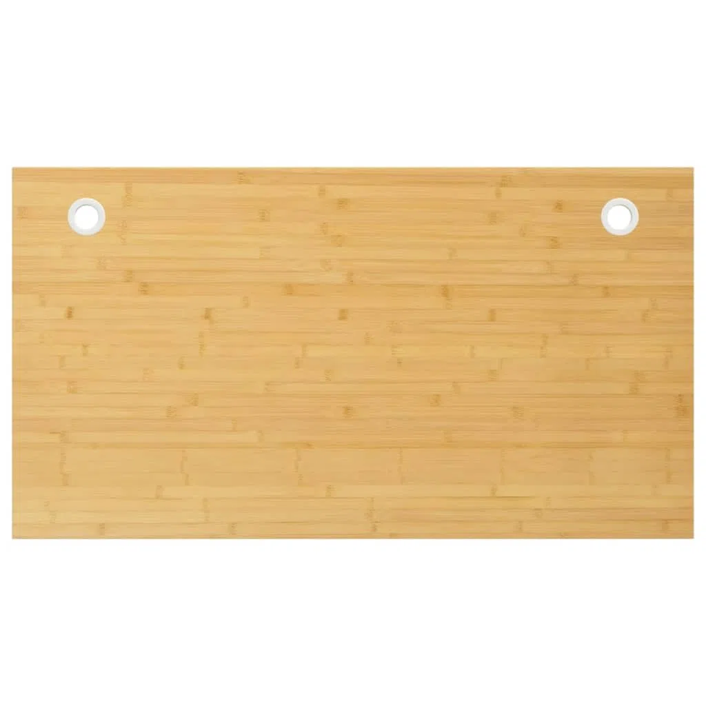 Schreibtischplatte Bambus 100x60x1,5 cm mit Kabelloch, ergonomisches Schreibtisch Zubehör für Homeoffice und Gaming, platzsparende Arbeitsplatte mit Kabelmanagement