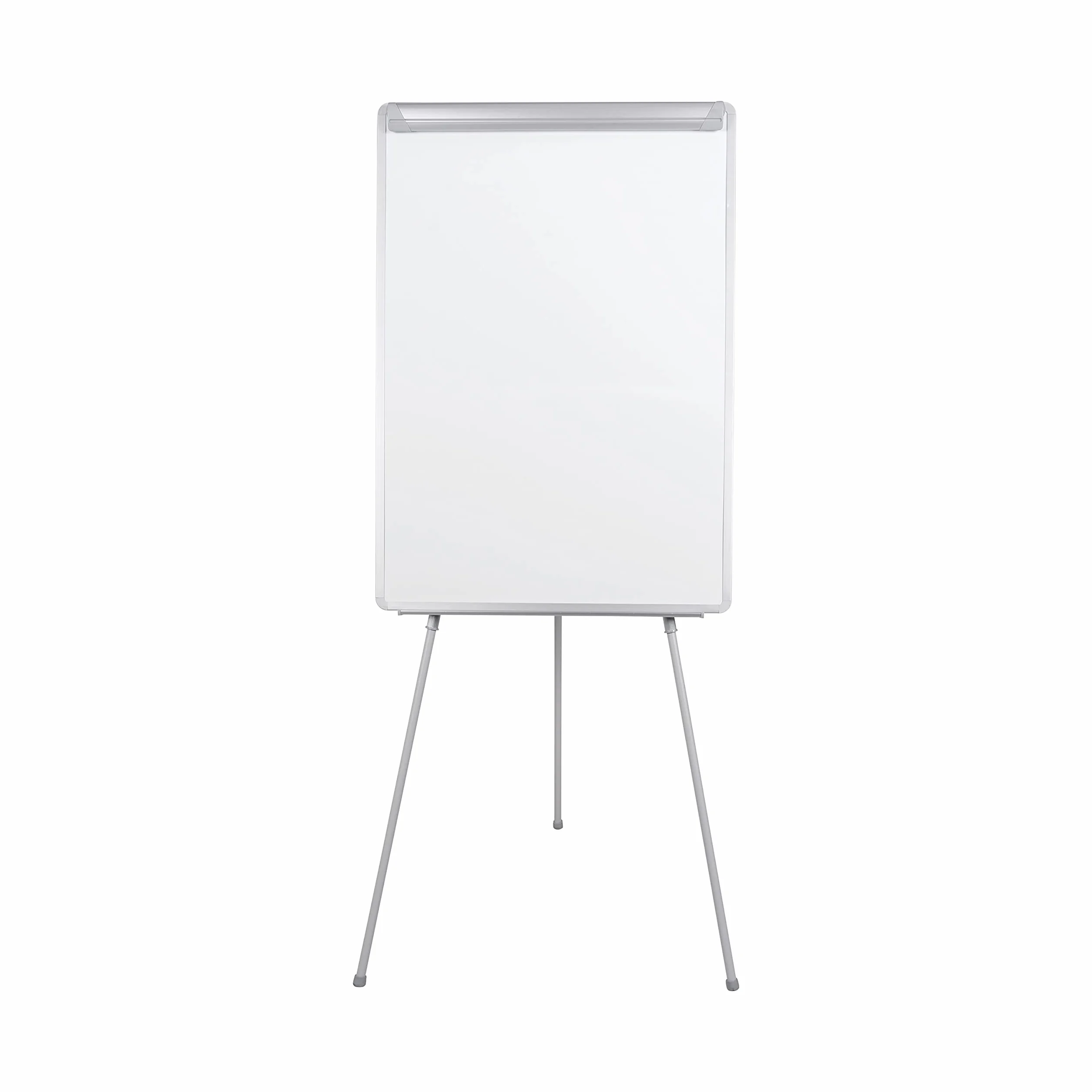 Bi-Office Dreibein Flipchart Grau mit ausziehbaren Armen, nicht-magnetisch, mit Stifteablage