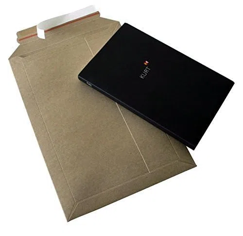Versandtaschen braun aus Vollpappe Karton DIN A4+ - flach: 353x250mm / aufgestellt 235x200x50mm (PS.204) (300)