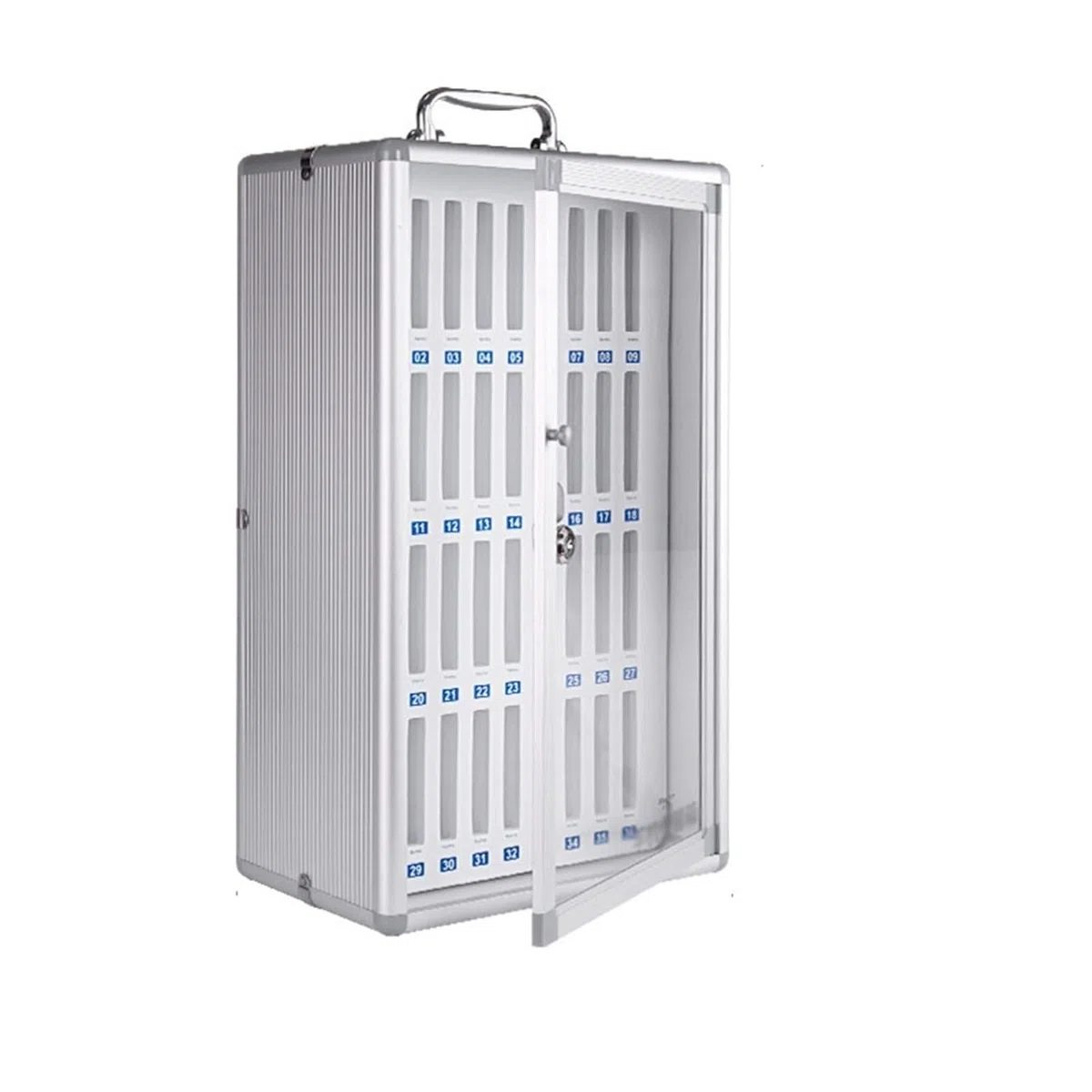 Handy Safe Schule Handy Box 6/12/24/36/48/60 Slot Handy-Safe Tragbarer Transparente Tür-Aufbewahrungsschränke Geeignet Geeignet für die Schulfabrikleitung(36 Slots)