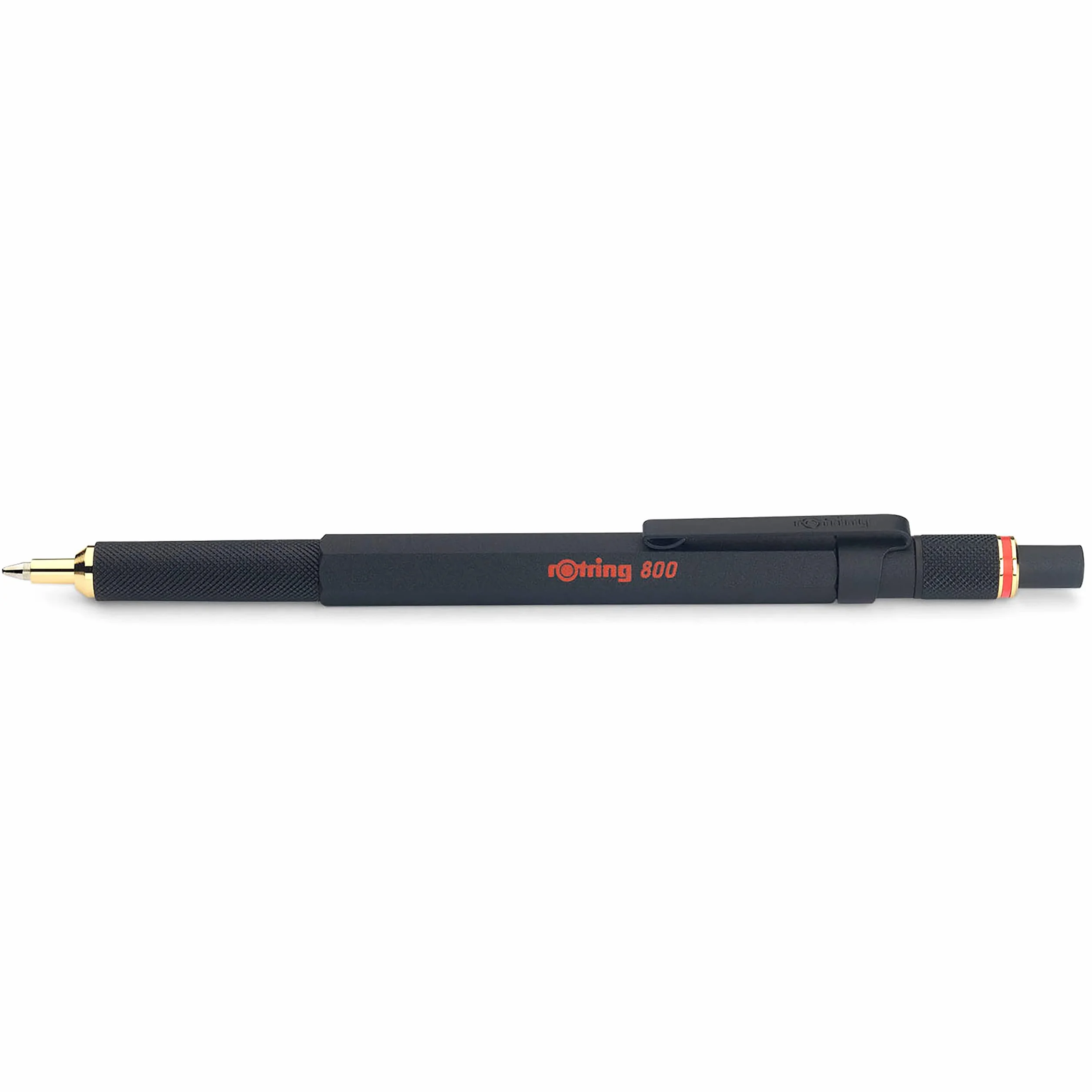 rOtring 800 Kugelschreiber | mittlere Spitze | Schwarze Tinte | Schwarze Schaft | nachfüllbar