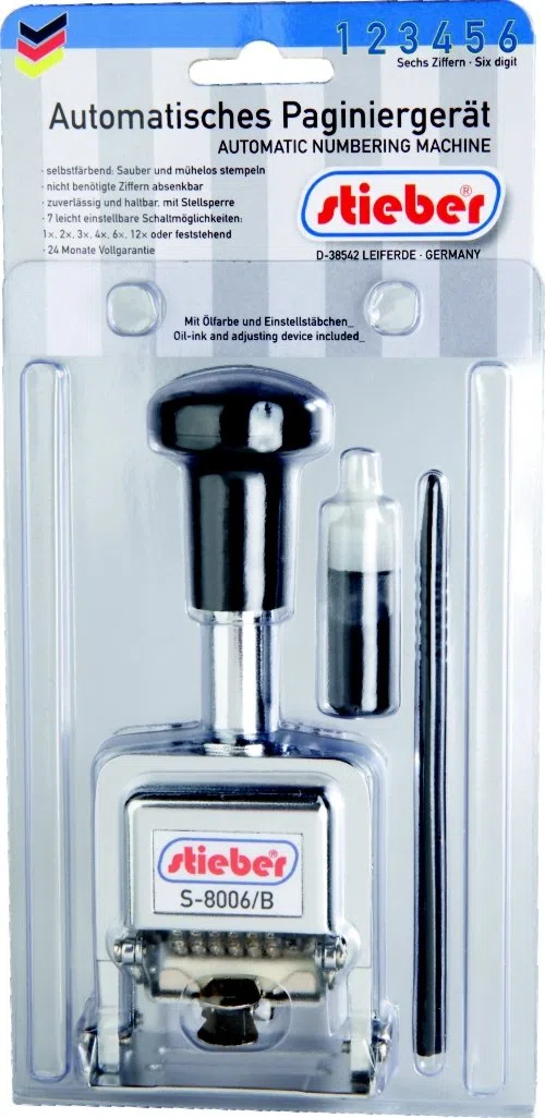 Paginiergerät Nummerier-Stempel Paginierstempel automatisch