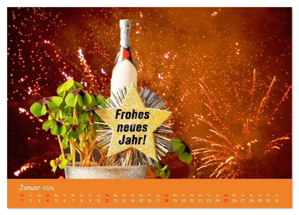 Momente im Jahr, die verbinden - Wunschkalender mit herzlichen Grüßen (hochwertiger Premium Wandkalender 2026 DIN A2 quer), Kunstdruck in Hochglanz: ... Liebe & Glück durchs Jahr (CALVENDO Spass)