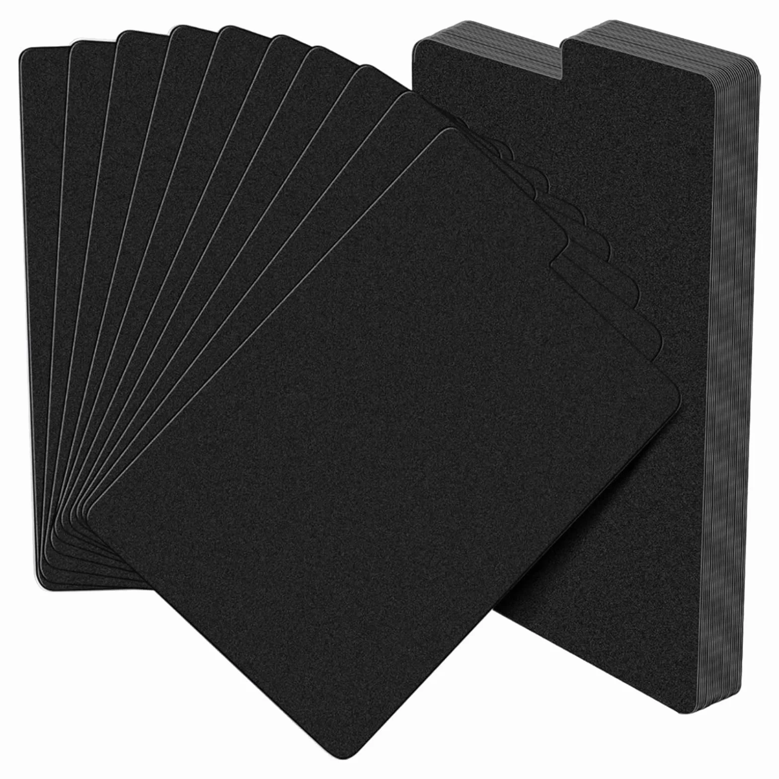 50 Stk. PP-Comicbuch-Trenner schwarz, flache Karten-Trenner mit Aufkleberetiketten für Sammlungsboxen, 18,4 x 28,6 cm, mit stabilen Laschen für Comicbuch-Sortierung, ideal für die Archivierung