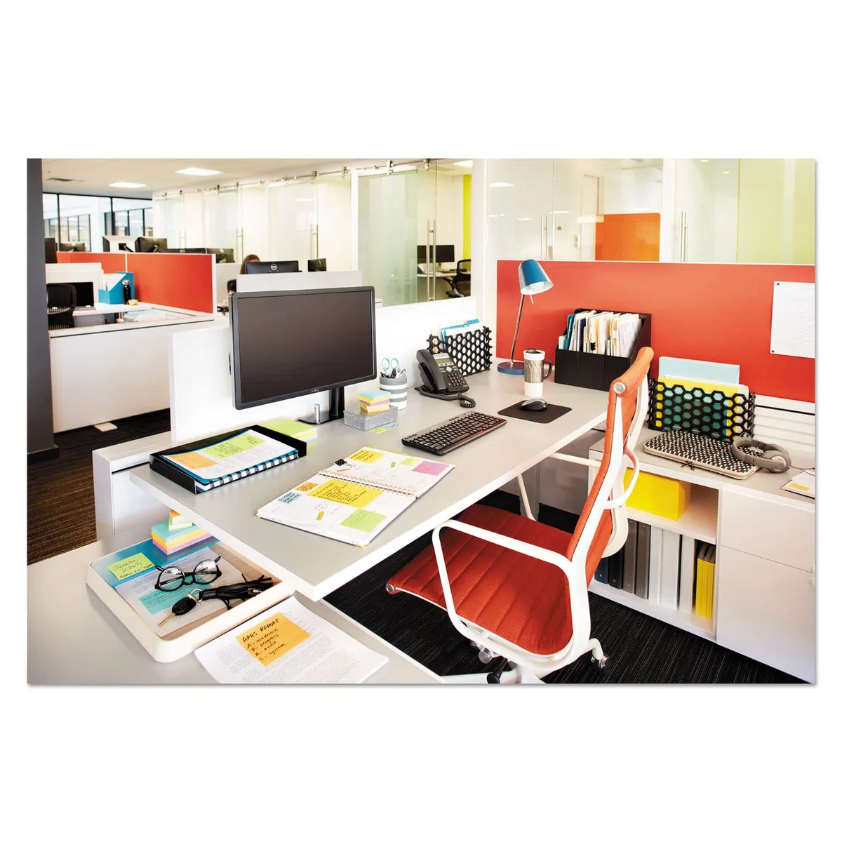 Post-it - Post-it Notes,Lined, 4"x6",3/PK,100 Sh/Pad, Assorted, Sold as 1 Package, MMM6603AU