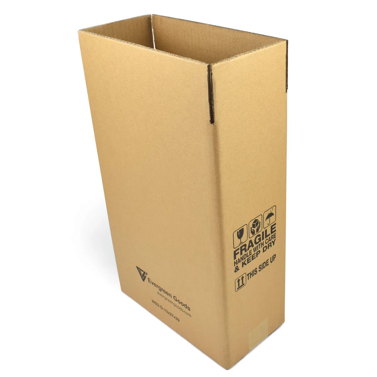 10x Versandkartons aus Wellpappe, lang, für kleine Pakete, 13 x 27 x 37 cm, 4 Größen, Braun