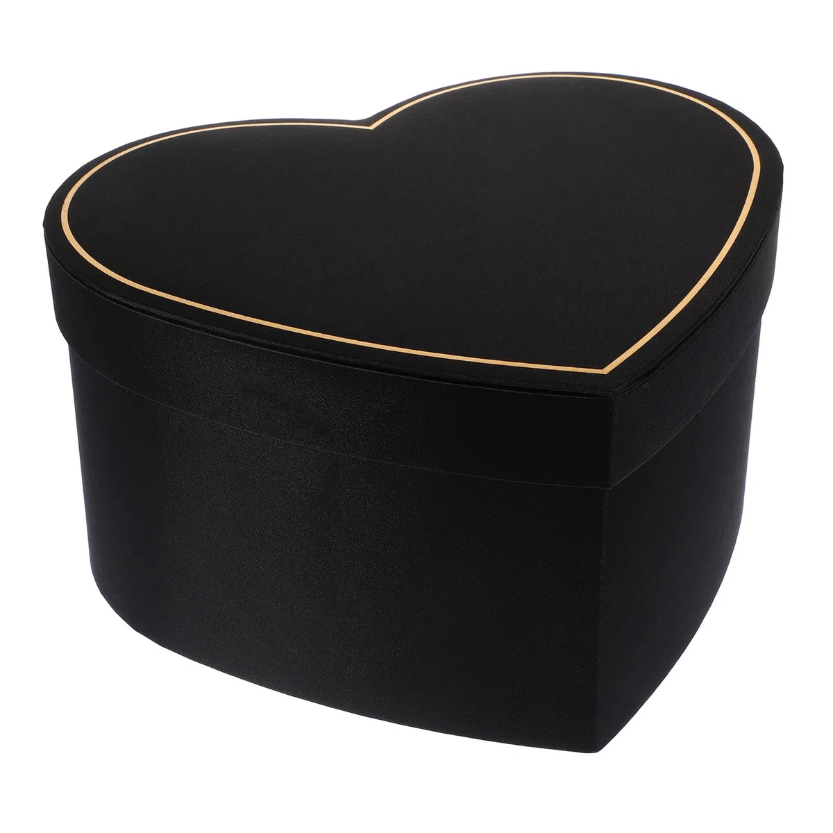 Healeved Geschenkbox Abschlussfest Schwarze Stoffbox mit Deckel Herzförmige als Elegante Verpackung Geschenkbox für Zuhause oder Bridal Shower