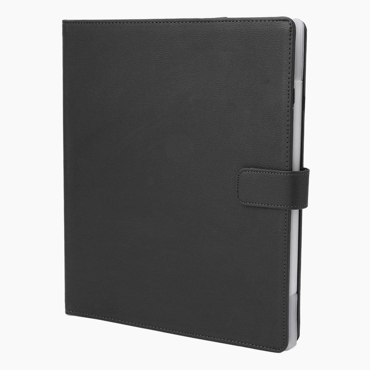 A4-Notenmappe, Langlebig, Universell für Band, Orchester und Chor, mit Seitenzahlen, Einfach zu Verwenden für Studenten und Musikbegeisterte, PU-Leder, 1 Packung (BLACK)