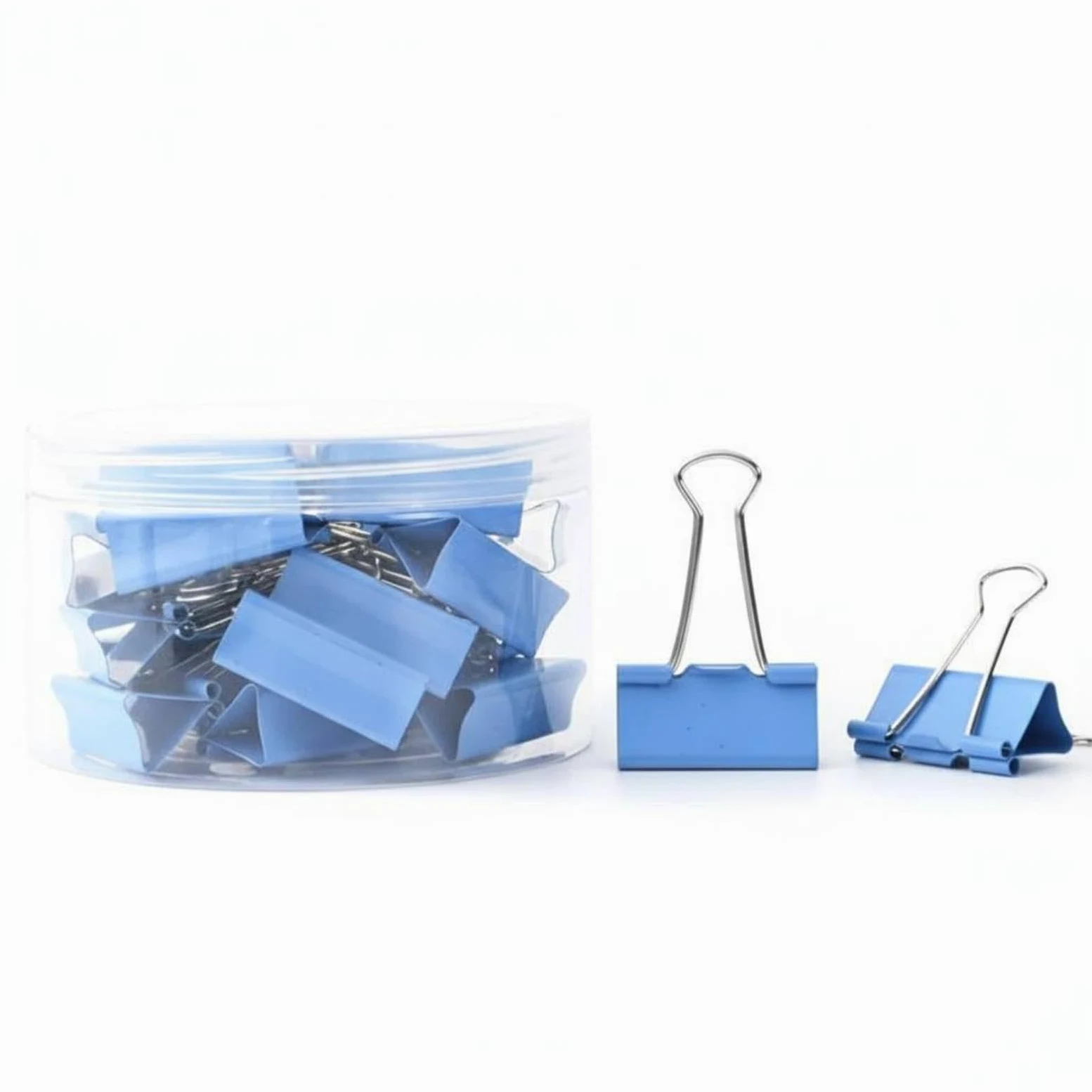 5 Teiliges Set Doppel Büroklammern, Bindeklammern, Dokumentenklammern, Aktenklammern Aus Manganstahl, Geeignet für Große Mengen, Schützt Seiten, Trans, 5 Stück