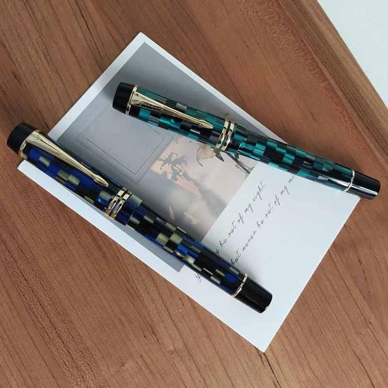EPANO Füllfederhalter aus Kunstharz mit Konverter, BOCK-Feder, 0,5 mm, Tinte, Schreibstift, Büro, Schulbedarf, Schreibwaren (braun)