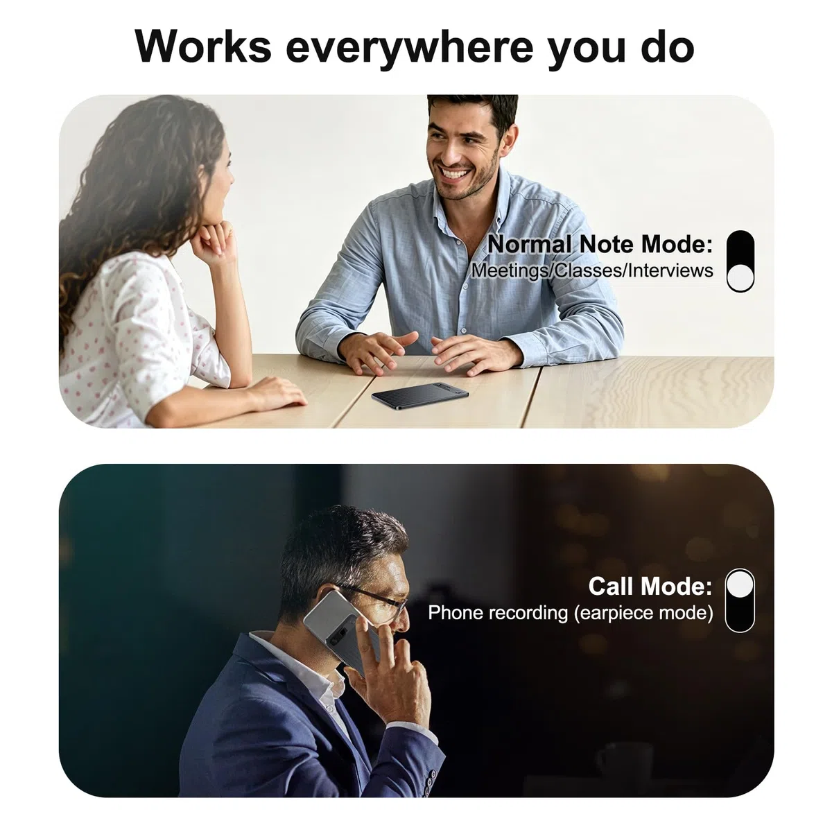 Note Pro AI Voice Recorder, 64GB AI Recorder mit Transkription, Echtzeitübersetzung 100 Sprachen, AI-Meeting-Minuten & Mind Maps, magnetisches Design, 400-mAh-Akku