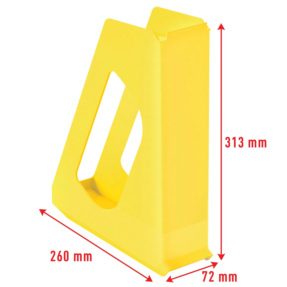 Esselte Stehsammler, 10er Pack, A4, Ideal für Prospekte, Broschüren, Unterlagen, Mappen und Hefter, Stabiler Kunststoff, Gelb, VIVIDA, 628216