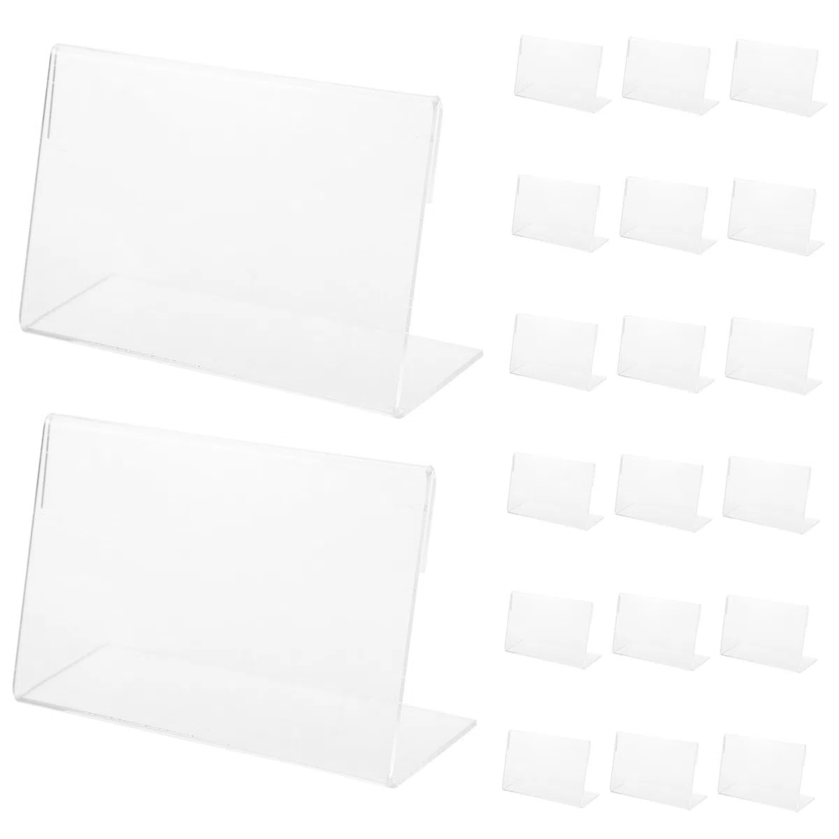 NUOBESTY 200stücke Förmige Acryl Preisschildhalter Transparente Preisetikettenständer Für Restaurants Geschäfte Und Messen Installieren