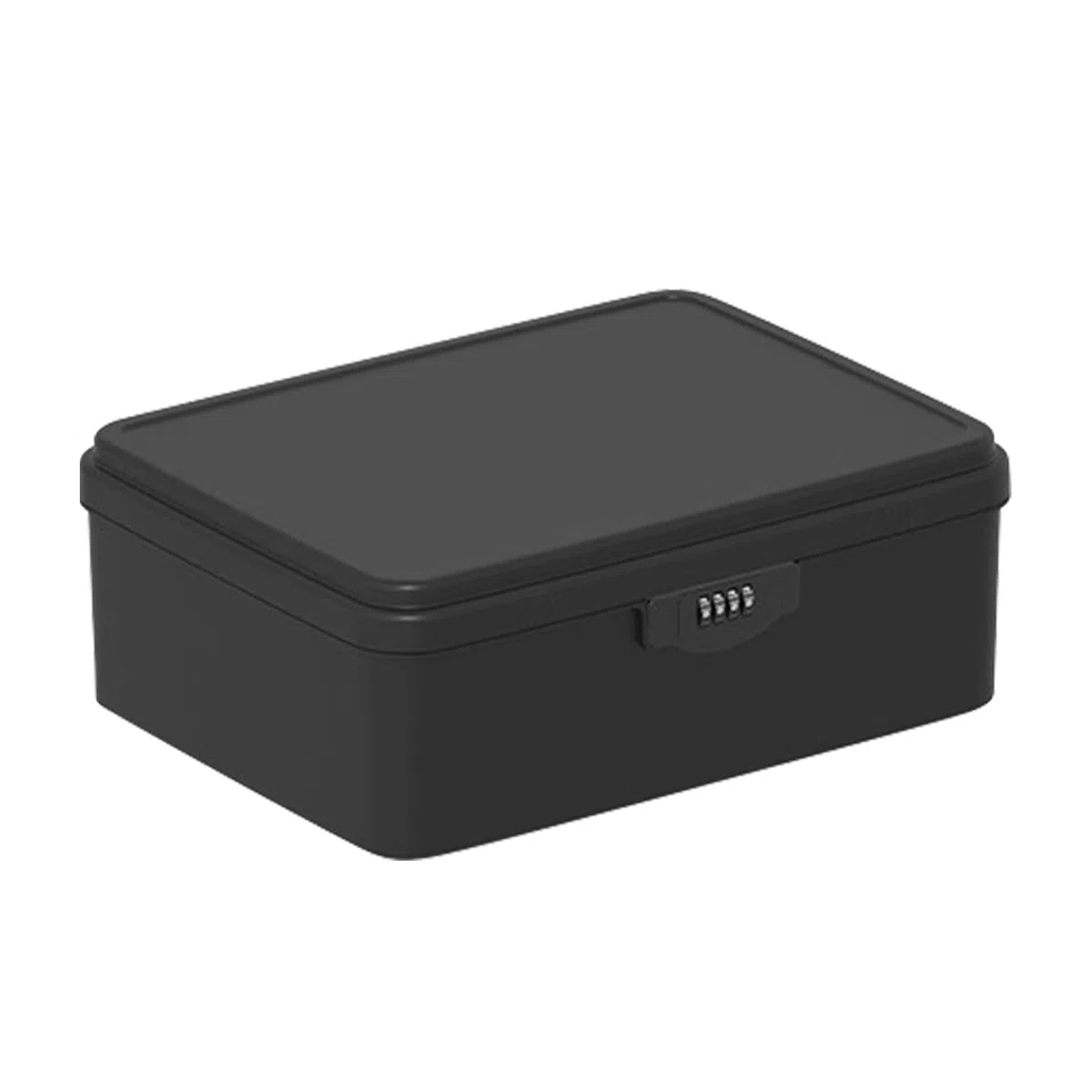 Abschließbare box, Plastic Box Abschließbar Kühlschrank Safe, Büroschrank Abschließbar für Lebensmittel, Medikamente und Technik/Handygefängnis (Schwarz, L (33.4 x 26 x 12.6cm))