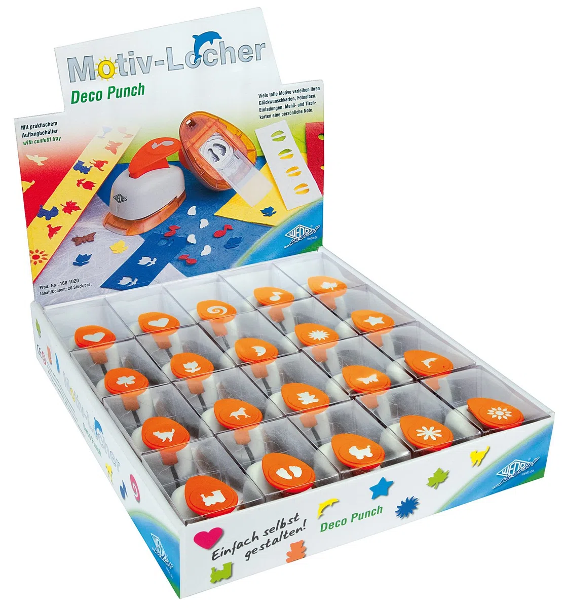 Magic-Locher klein mit Auffangbehälter - Liefermenge 20 Stück