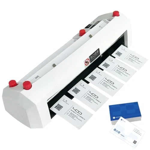 Automatischer Visitenkartenschneider – Professioneller elektrischer Papierschneider für Standardkarten (90 x 54 mm), A4-Schneidefunktion, ideal für Einladungen, Mitgliedskarten und