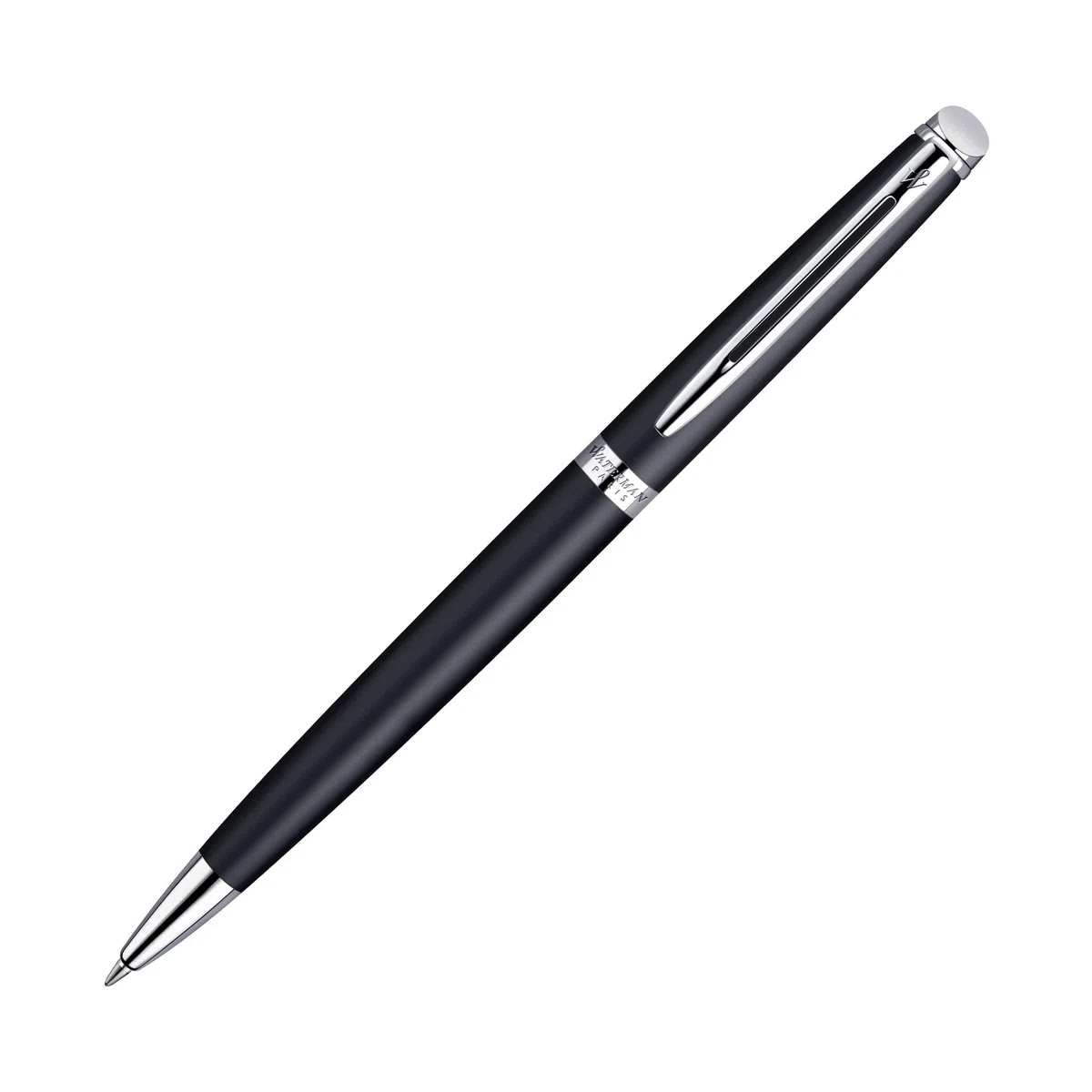 Waterman Hémisphère Kugelschreiber mit Gravur | Geschenk für Mann und Frau | inspiriert von Pariser Mode | personalisiert | graviert | Blaue Tinte (Matt-Schwarz C.C., Kugelschreiber)