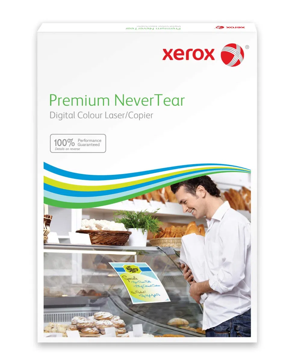 Xerox Premium NeverTear Kunststoffpapier 003R92326 - SRA3 320 x 450 mm, 172 g/m² - Spezialpapier für Laserdrucker und Kopierer - 100 Blatt - Pink