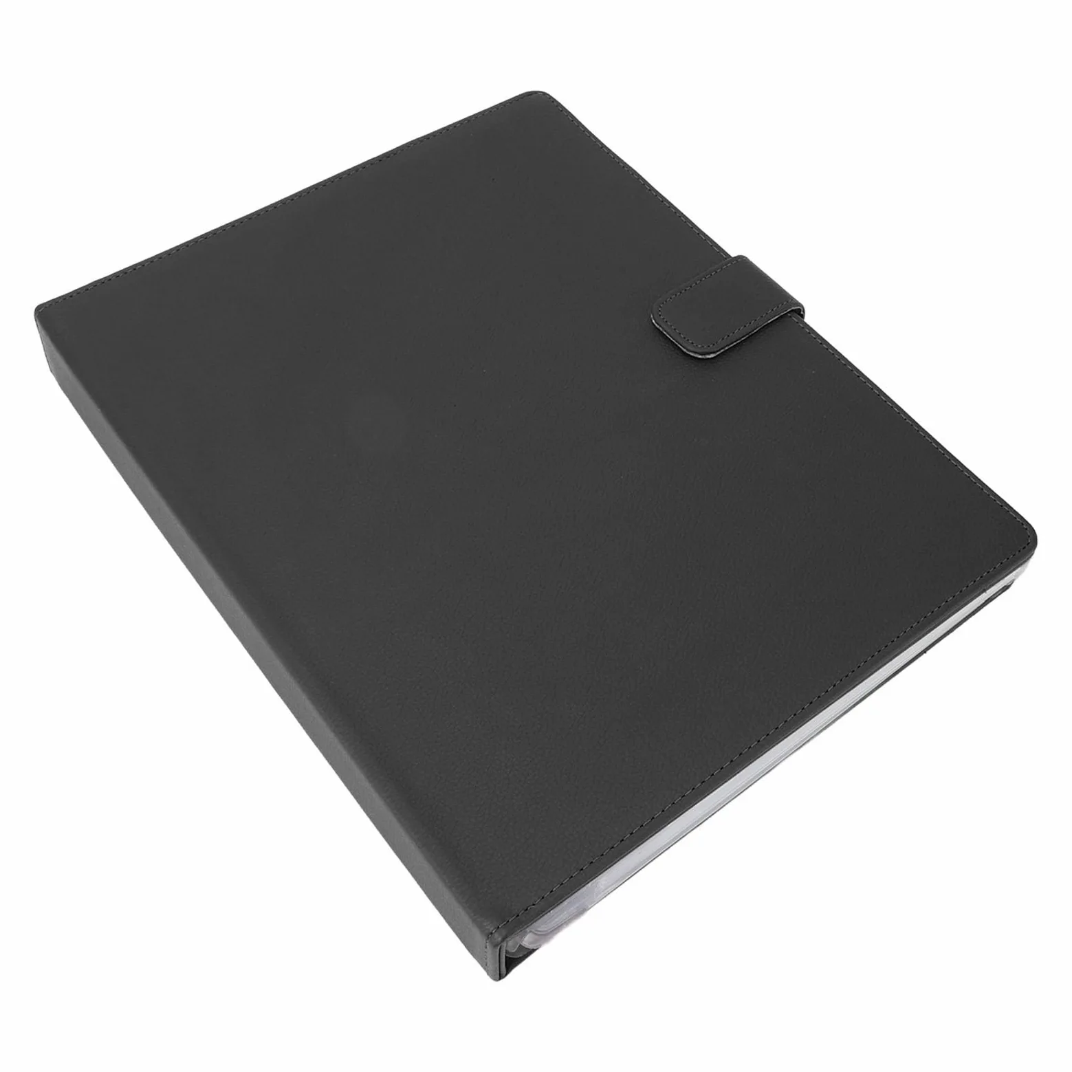 A4-Notenmappe, Langlebig, Universell für Band, Orchester und Chor, mit Seitenzahlen, Einfach zu Verwenden für Studenten und Musikbegeisterte, PU-Leder, 1 Packung (BLACK)