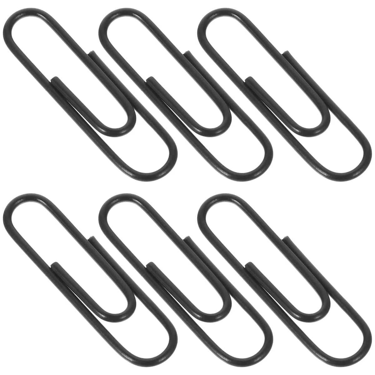 Gadpiparty 3 Sätze Paperclip Briefpapier Dokumentclips Binder Büroklammer Kleine Büroklammer Metall -büroklamme Büroklammern Für Papierkram Büroklammern Für Akte Plastik Black
