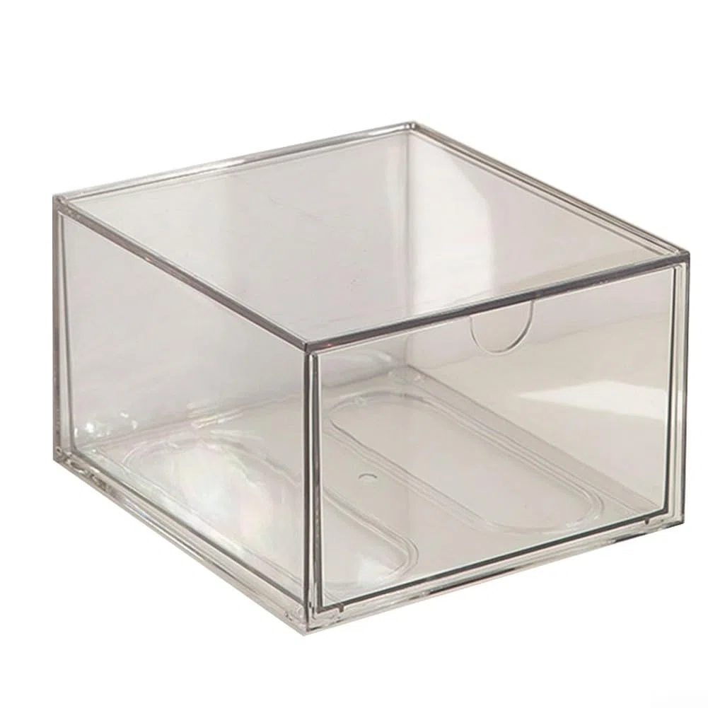 Set mit 5 transparenten Acryl-Schreibtischboxen mit Schubladen, transparenter Aufbewahrungsschrank für Büro, Zuhause und Bastelbedarf (A)