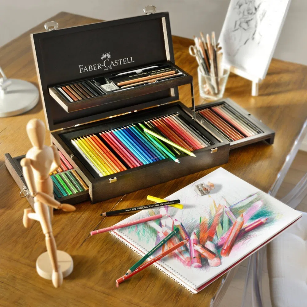 Faber-Castell 110086 - Art & Graphic Collection Holzkoffer