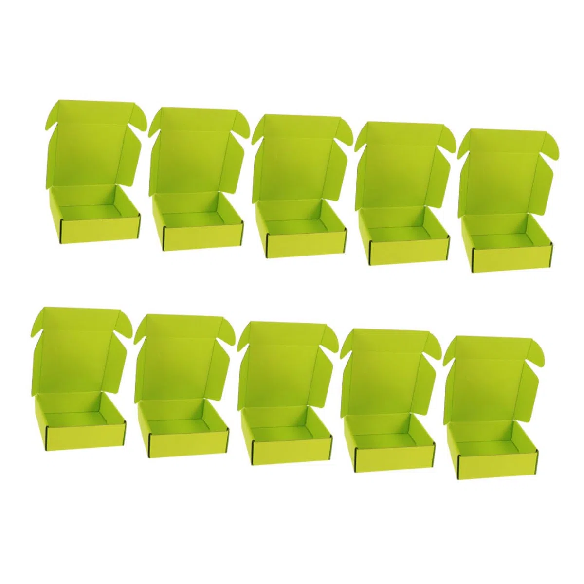 Angoily Papierschachtel Dünn aber Hart aus Wellpappe 10 Stück Grüne Stabile Versandkartons ohne Kleber oder Klebeband Zusammenbaubar zum Mailing und Aufbewahrung