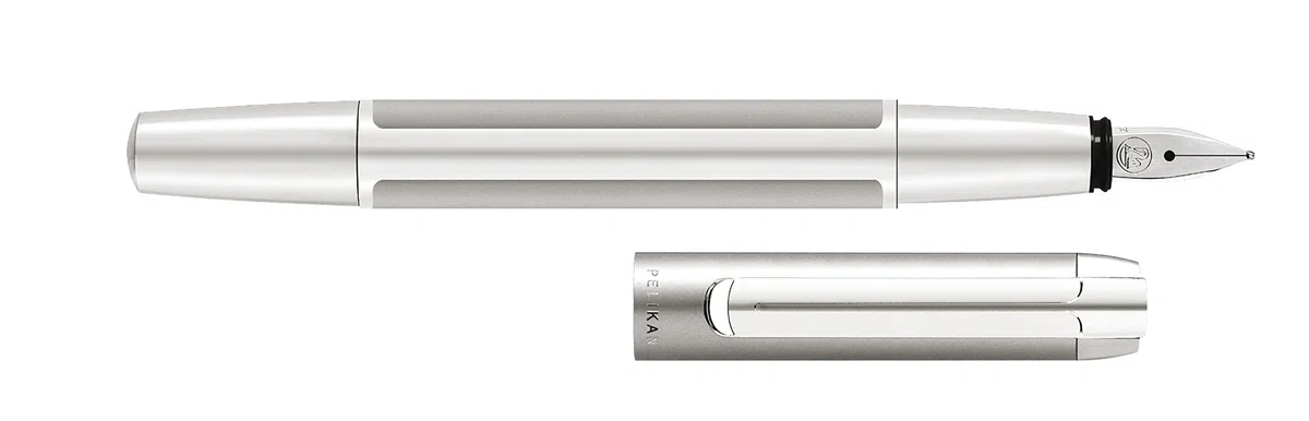 Pelikan 951988 Füllhalter Pura P40, B, silber