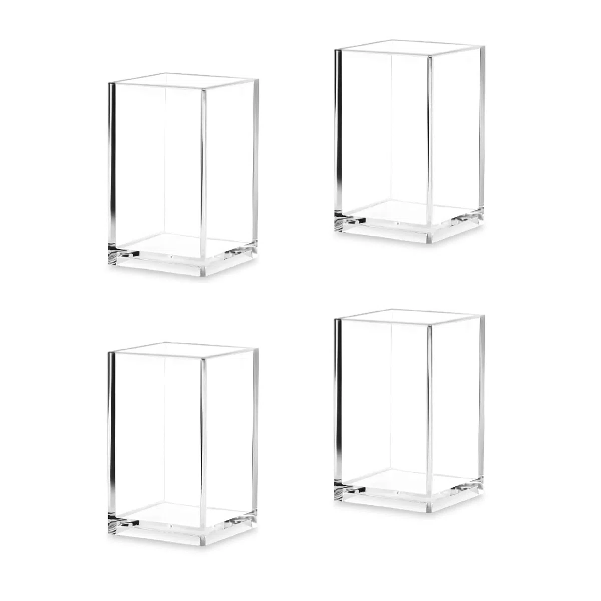Stiftehalter 1/2/4/10 PCS Pen Holder For Desk Pencil Clear Makeup Brush Stationery Organizer Schreibtisch Organizer Stifte(4 PCS)