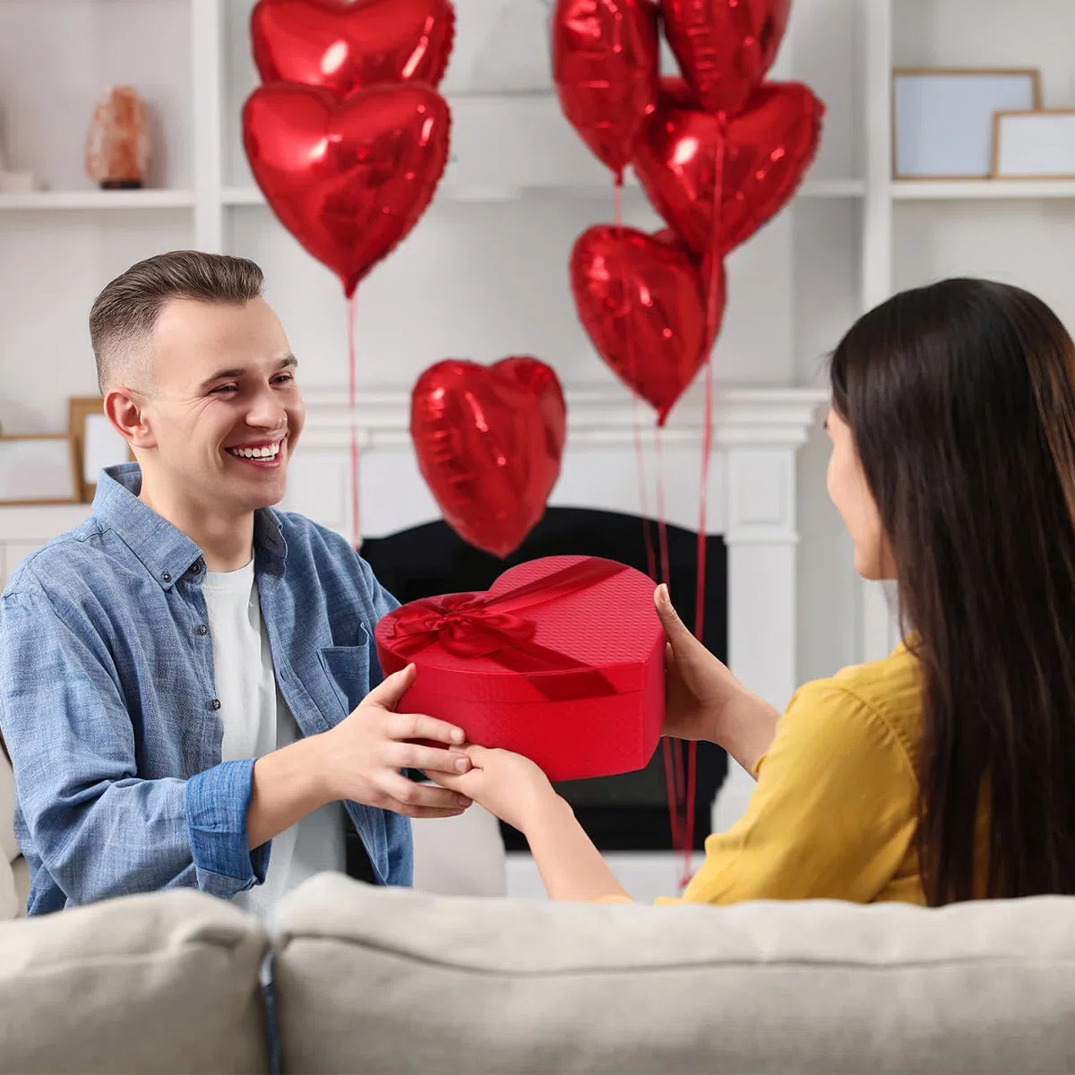 DEARMAMY Hochzeit Geschenkverpackung Box Herzform 9X7.9X3.5 Zoll Karton Süßigkeiten Aufbewahrung Behälter Für Blumenstrauß Arrangements Und Feiern