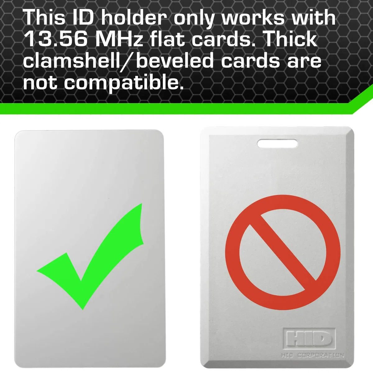 ID Stronghold Duolite Ausweishalter für 2 Ausweise, RFID-blockierend, Polycarbonat, robuster Hartplastik-Ausweishalter, geformt und montiert in den USA (transparent, 100)