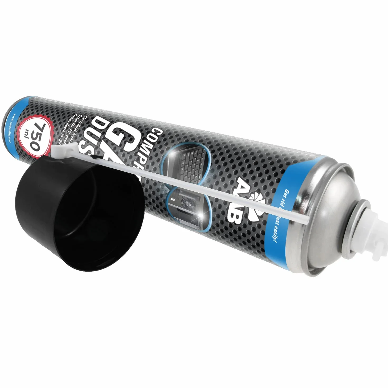 AABCOOLING Druckluftspray 10 x 750ml, Druckgasreiniger, Druckluft aus der Dose für die Reinigung von Tastatur, Bildschirmen, Spielekonsolen, Kopierer, Luftdruckspray, Reinigungsspray