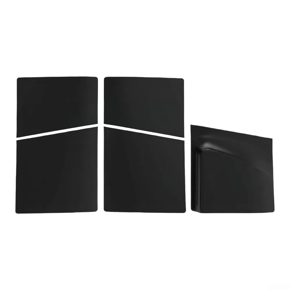 5 x Frontplatten für PS5 Pro Konsole, Ersatzschalen-Set mit 3 mm dicken ABS-Platten, Schutzhülle, Zubehör, kompatibel mit PlayStation 5 Pro Disc (schwarz)