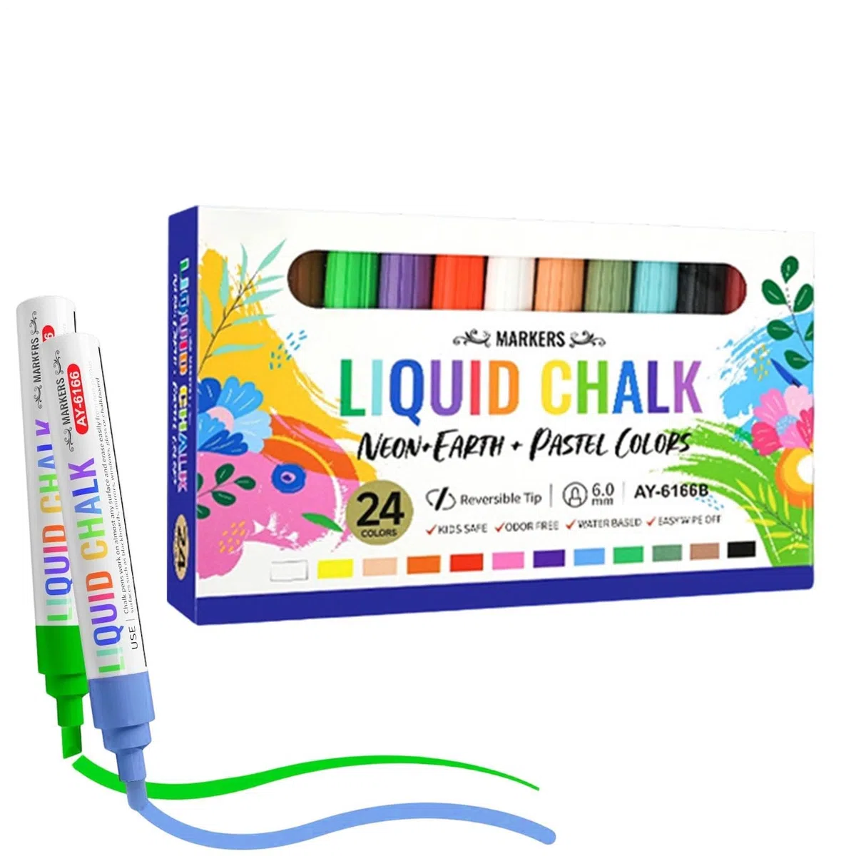 Flüssigkreidestifte – trocken abwischbare Markerstifte – Kreidemarker für | Kreidestifte für Tafeln, 6 mm, für Büro, Schule, Klassenzimmer, Zuhause, Meetings, Konferenzen, Kreidetafel, Whiteboard