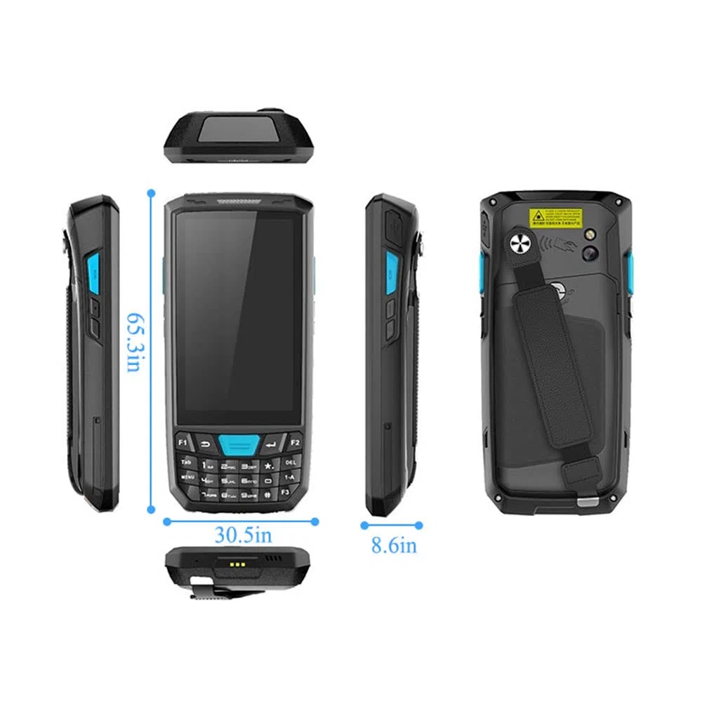 Android Barcode Scanner mit Tastatur, Android 13 PDA, 4GB+64GB Datenerfassungsgerät, QR-Code-Scanner mit N6703 1D/2D, IP66 Industrie-Handscanner mit Software