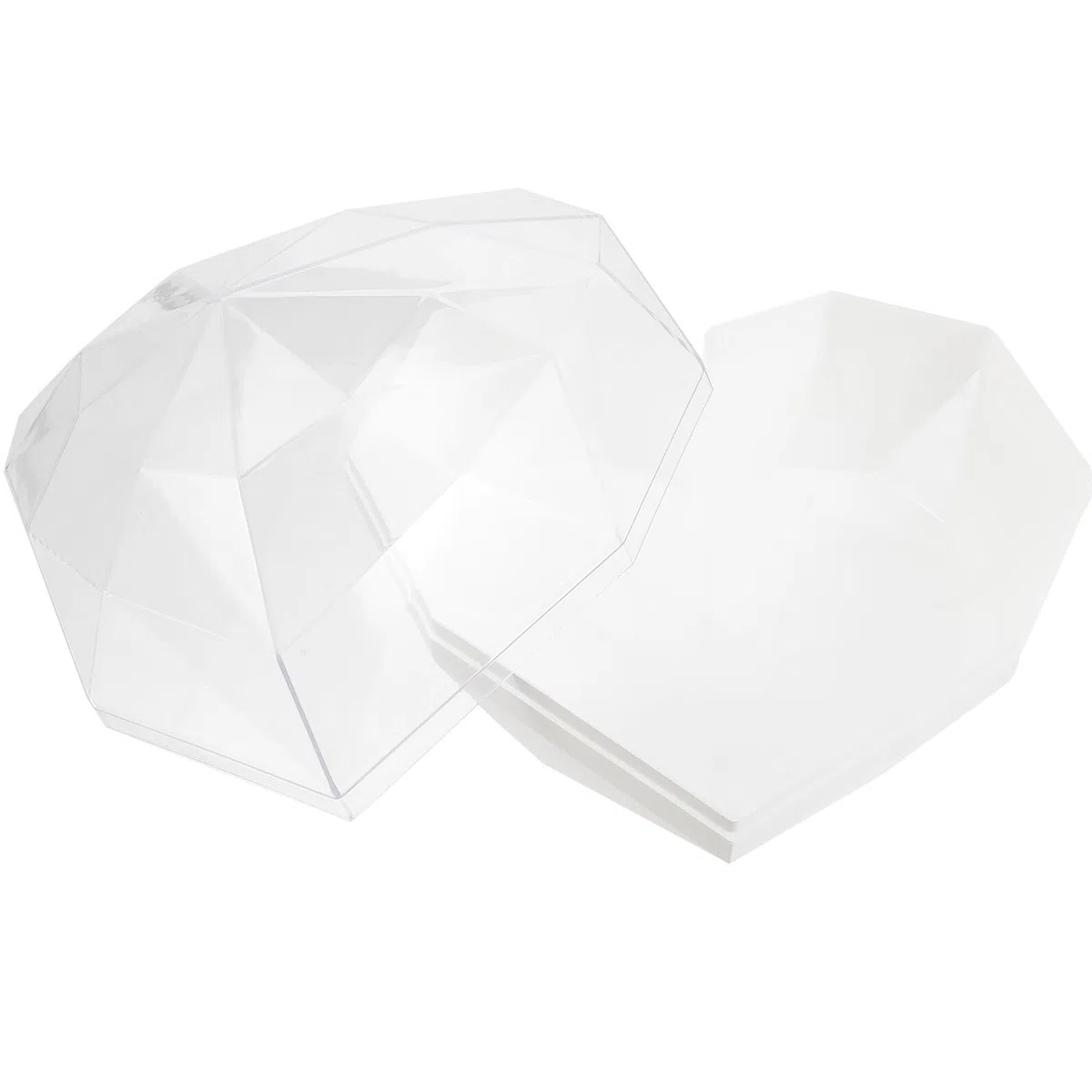 BELLIFFY Herzförmige Geschenkbox aus Acryl für Blumen mit Stabilem und Praktischem Design Transparente Verpackungsbox für Verlobung und Romantische Anlässe