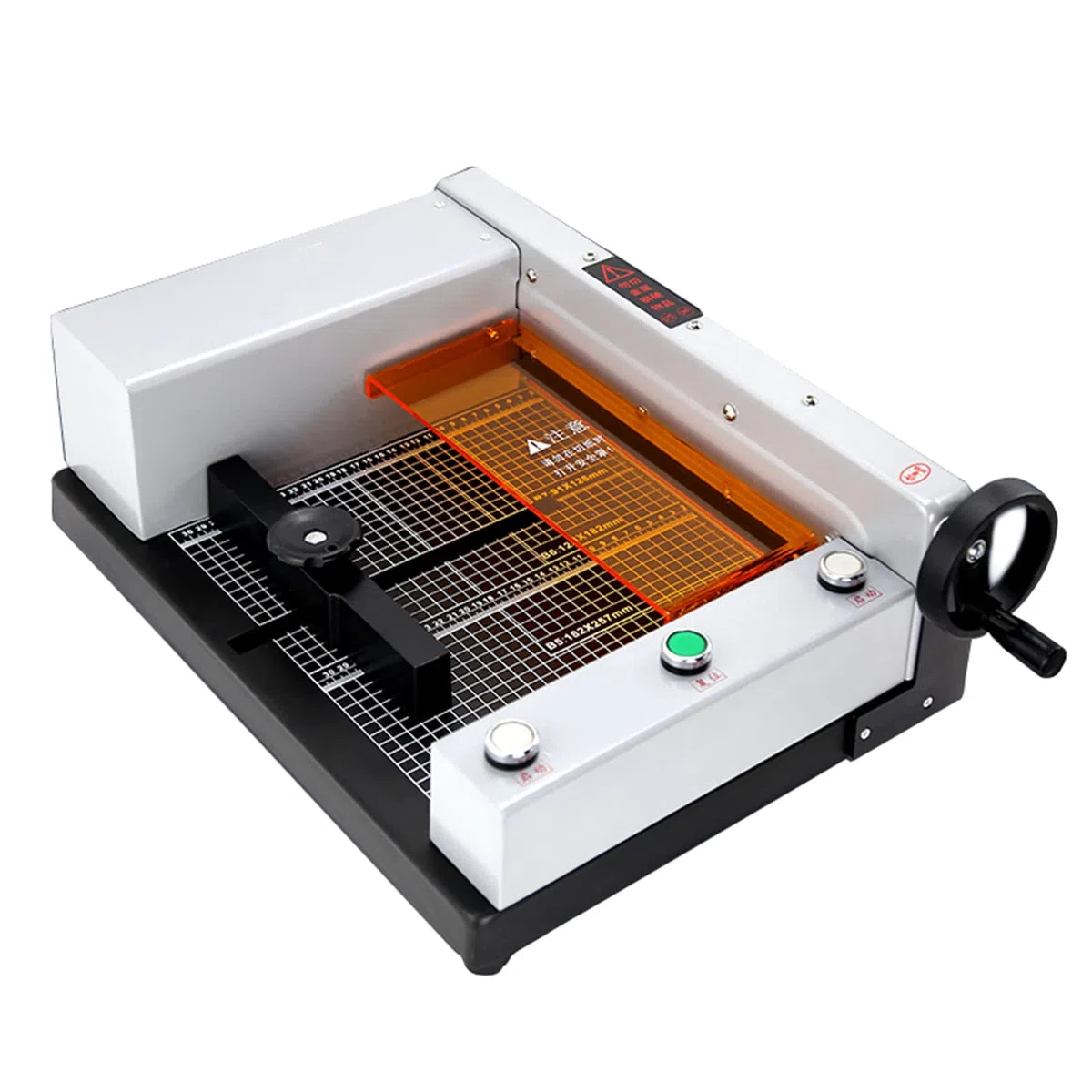 Elektrischer Papierschneider, robuster Schneidemaschine für Karton und Leder, 40 mm Schnittstärke mit Gitterlinien, perfekt für Büro, Zuhause und Schule