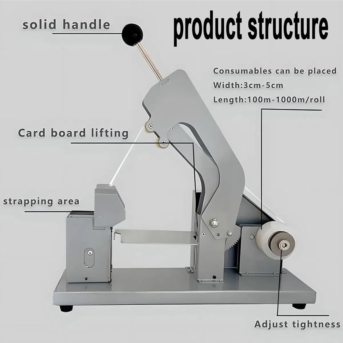 Gemüse-Umreifungsmaschine, halbautomatisches PE/PVC-Folienbindewerkzeug, Höhen- und Dichtheitskontrolle, Verpackungsausrüstung für Supermärkte und Einzelhandelseinrichtungen