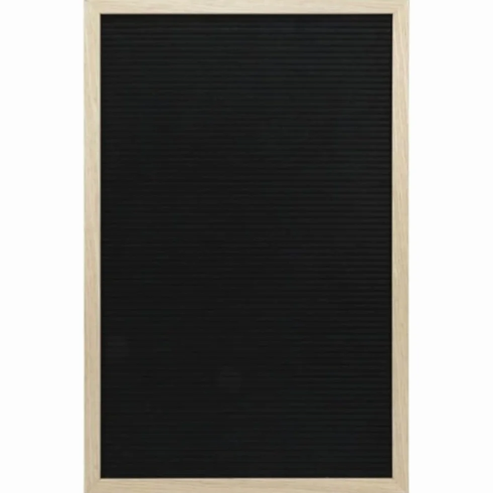 Securit Whiteboard mit Buchstaben 40x60 cm aus Naturholz und Filz - bestehend aus 360 Buchstaben, Zahlen, Symbolen und einem Wandmontageset