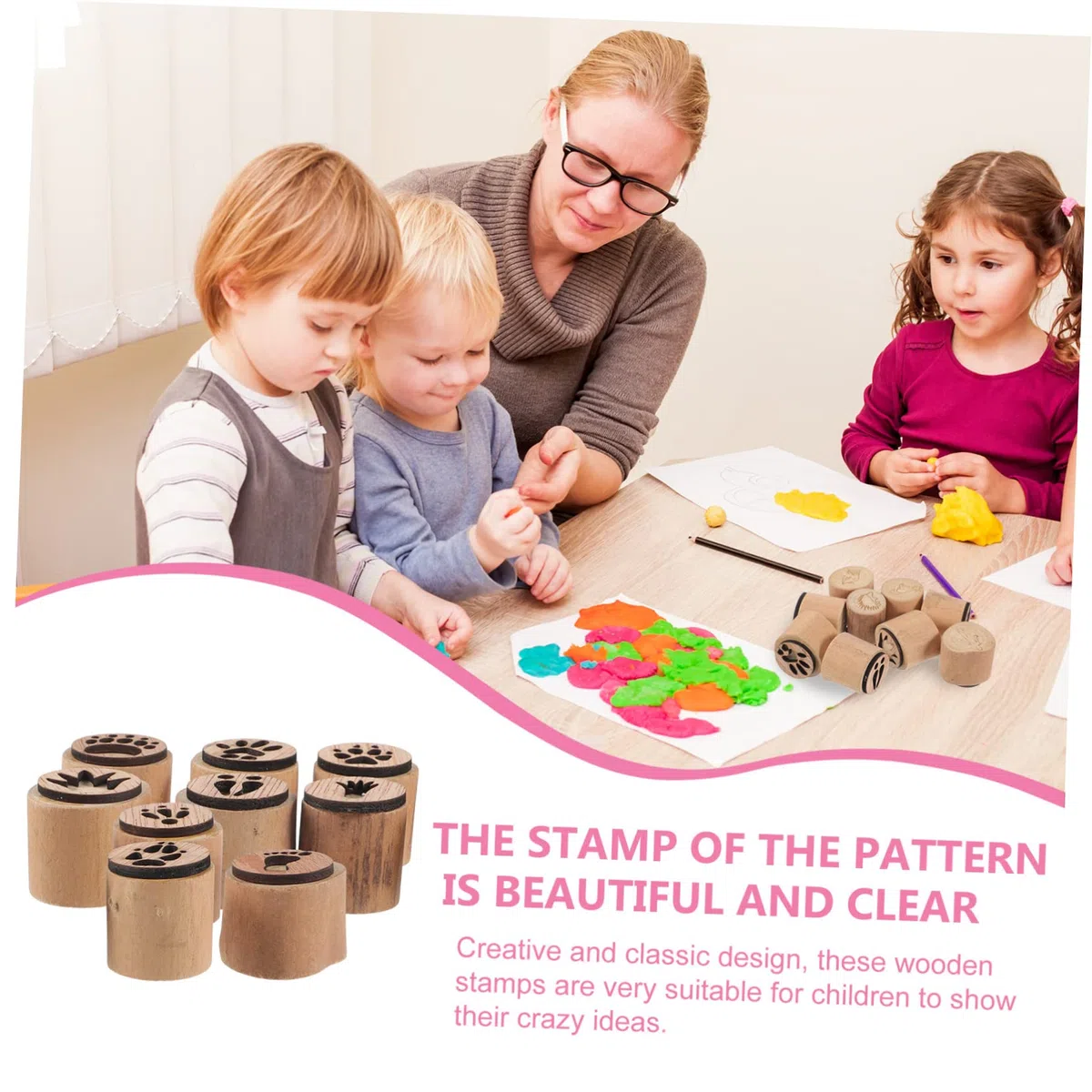 Operitacx 3sätze Holzstempel Für Karten Tier-fußabdruck Stempel Mit Einzigartigem Design Für Scrapbooking Und Verschiedene Muster Für Kreative Projekte Langlebig Und Praktisch