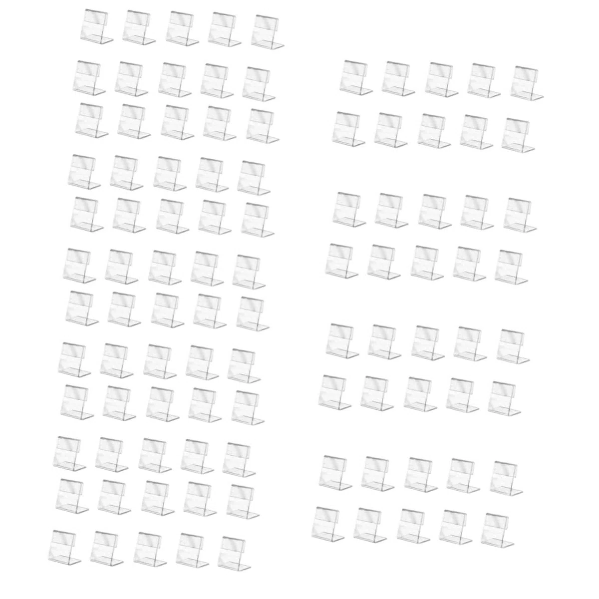 Lurrose 200stücke Teiliges Förmiger Tischaufsteller Für Namenskarten Und Preisschilder Slanted Design Für Klare Sichtbarkeit Im Büro Restaurant Und Supermarkt