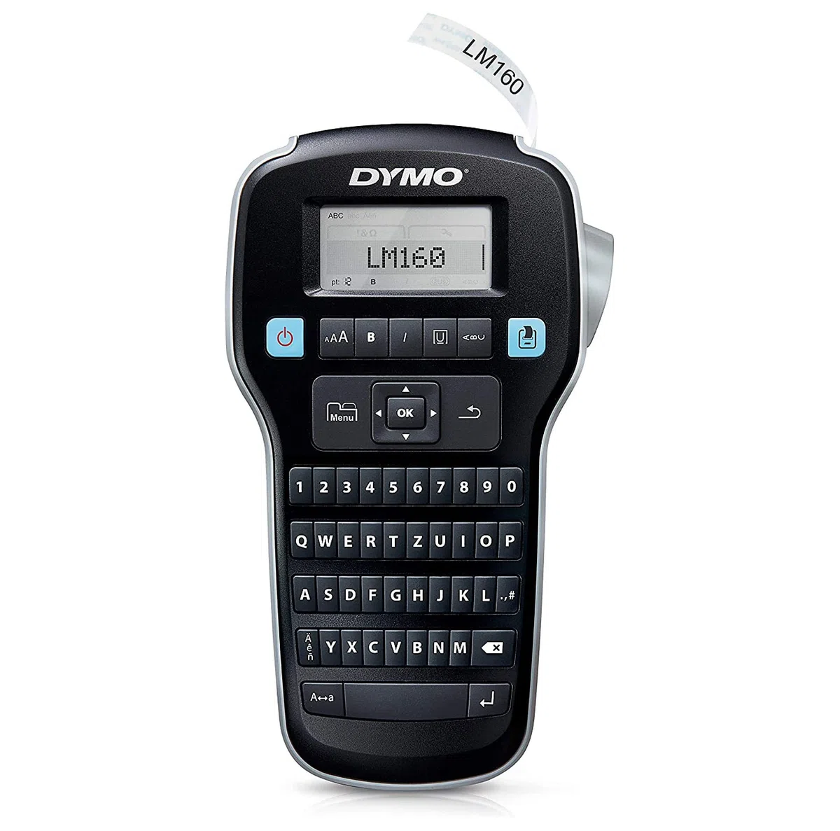 DYMO LabelManager 160 Tragbares Beschriftungsgerät | Etikettiergerät mit QWERTZ Tastatur | Einfache Textbearbeitung