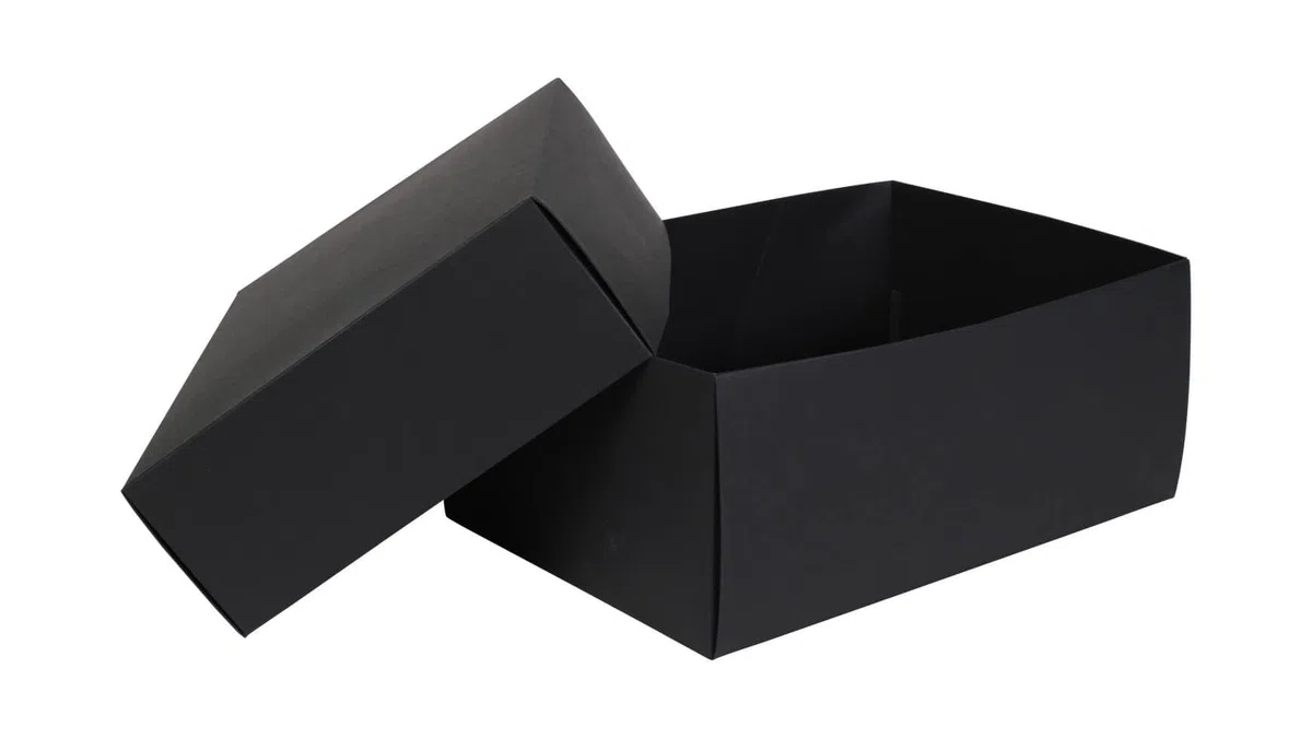 50x Stülpfaltschachtel "Stralsund" 350 x 250 x 150 mm 350g/qm Schwarz