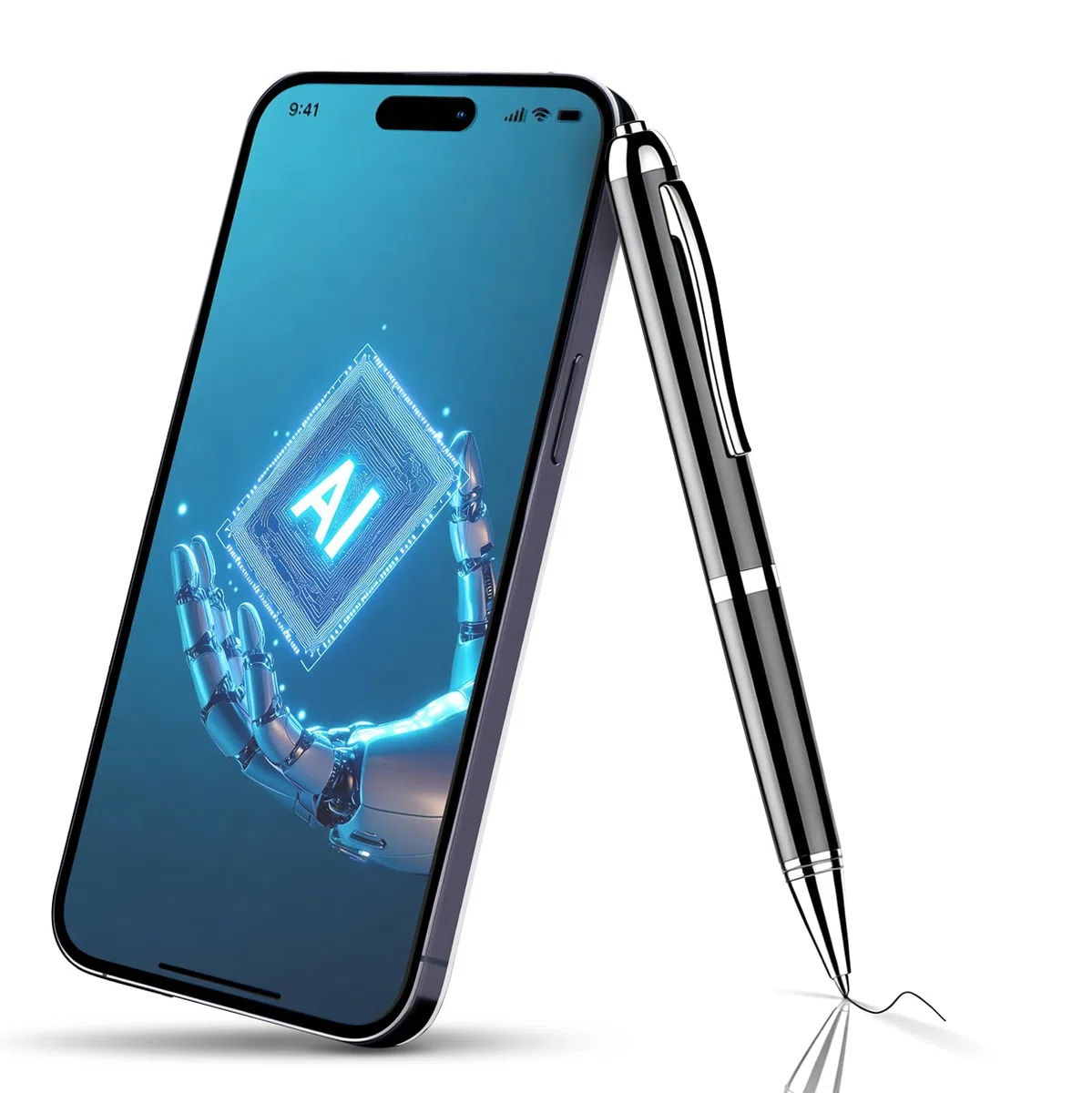 KI Digitales Diktiergerät mit Stift, 32GB Sprachrekorder | Echtzeit-Transkription & Übersetzung, 189+ Sprachen, KI-Zusammenfassungen & Mindmaps, Bluetooth 5.3, leicht für Meetings