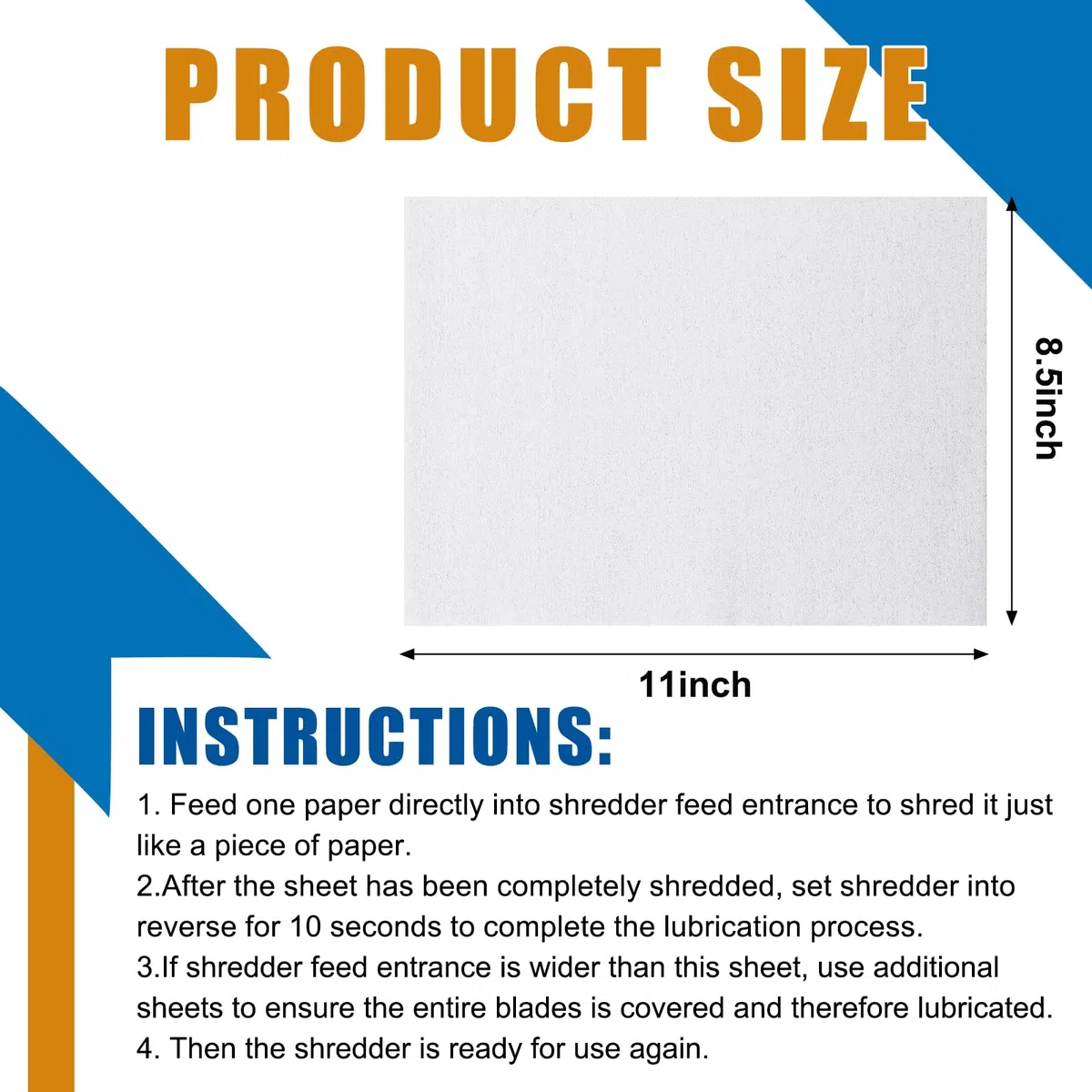 100 Stück Aktenvernichter Schmiermittel Blätter Papier Aktenvernichter Öl Schmiermittel für Kreuzschnitt und Mikroschnitt, 15,2 x 21,6 x 0,031 cm