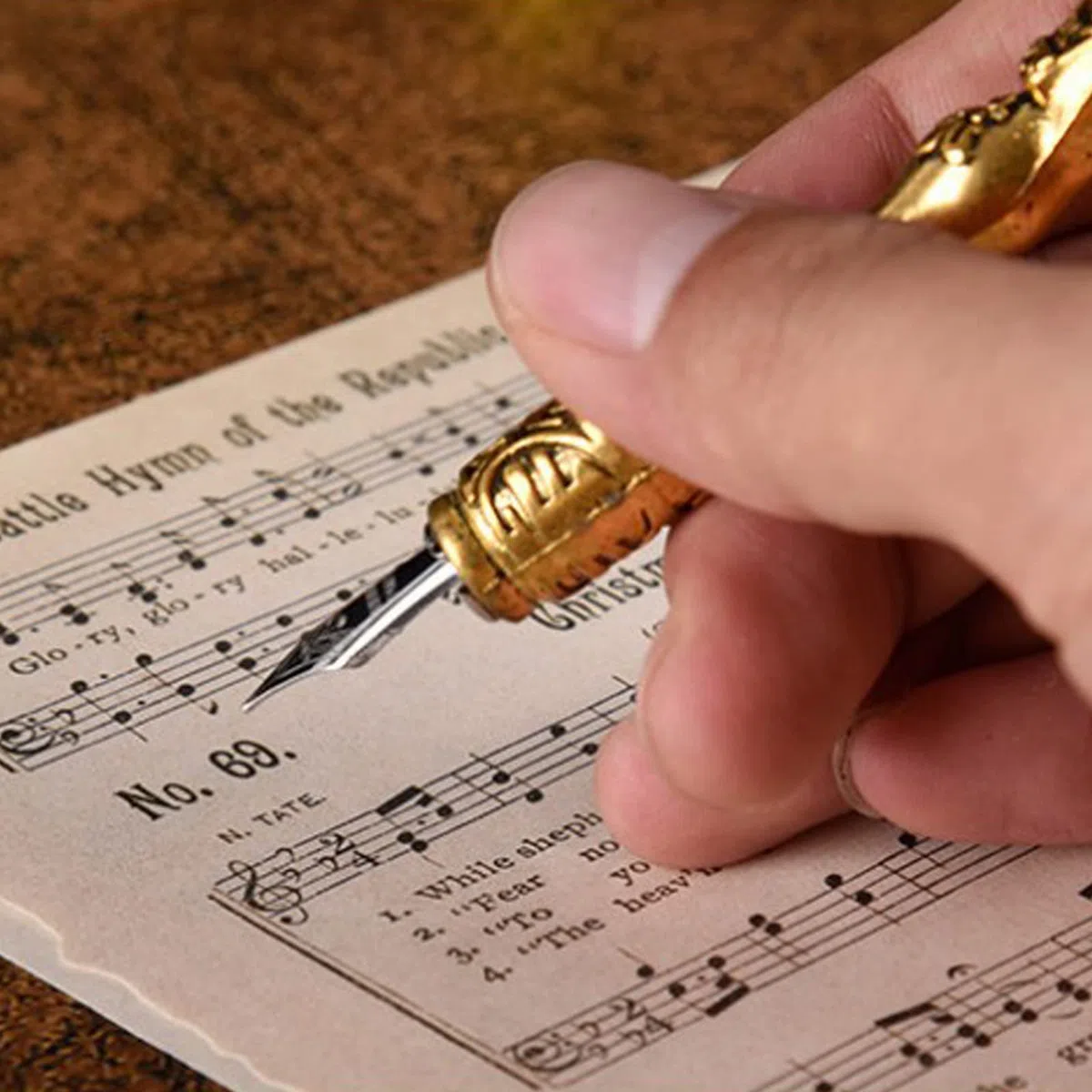 Joyeee Feder Kalligraphie Stift Set, Dip Pen Kalligraphie Set enthalten Siegelwachs Perlen, Ersatzspitzen zum Schreiben, Journaling, Zeichnen, Unterschrift, Hochzeit, Retro Dekoration Geschenk