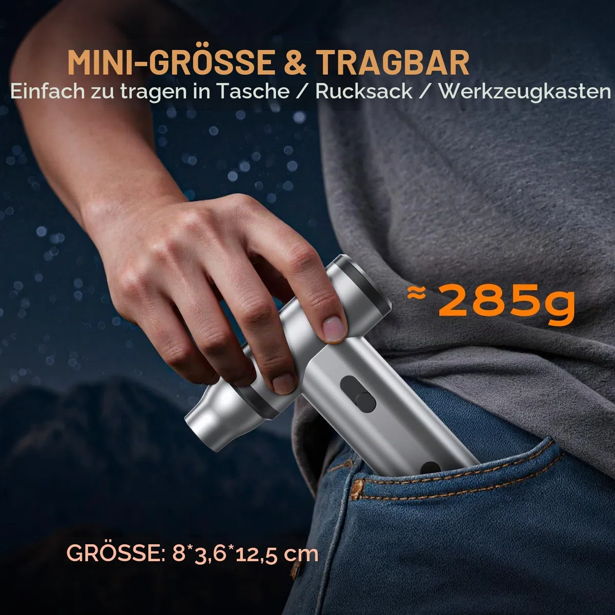 Elektrisches Staubgebläse Bürstenlos, Compressed Air Duster & Luftgebläse 110000RPM, mit Unendlich Stufen Geschwindigkeitsregelung Mini Gebläse für Electronics, Auto, Laptop, Tastatur & Sofa