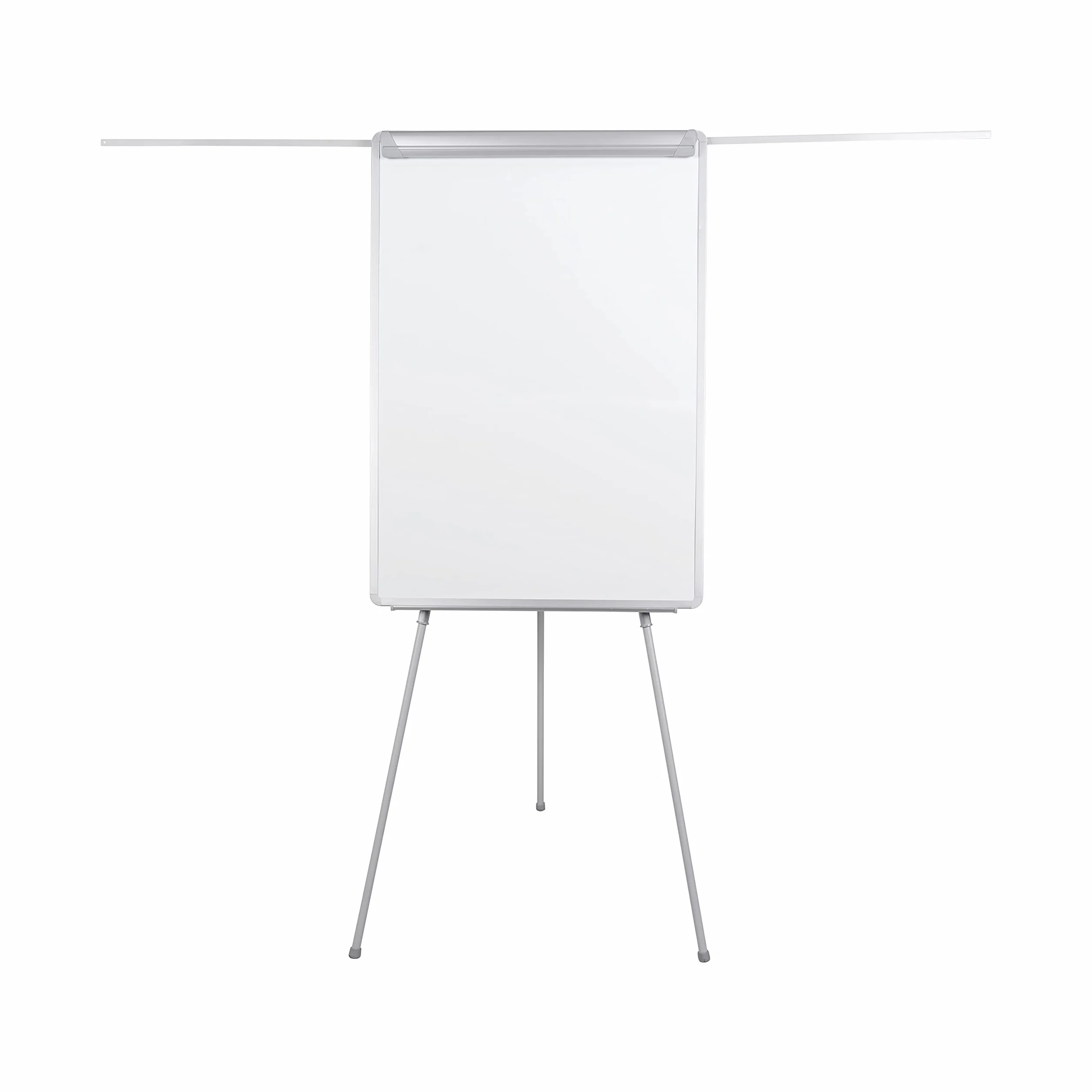 Bi-Office Dreibein Flipchart Grau mit ausziehbaren Armen, nicht-magnetisch, mit Stifteablage