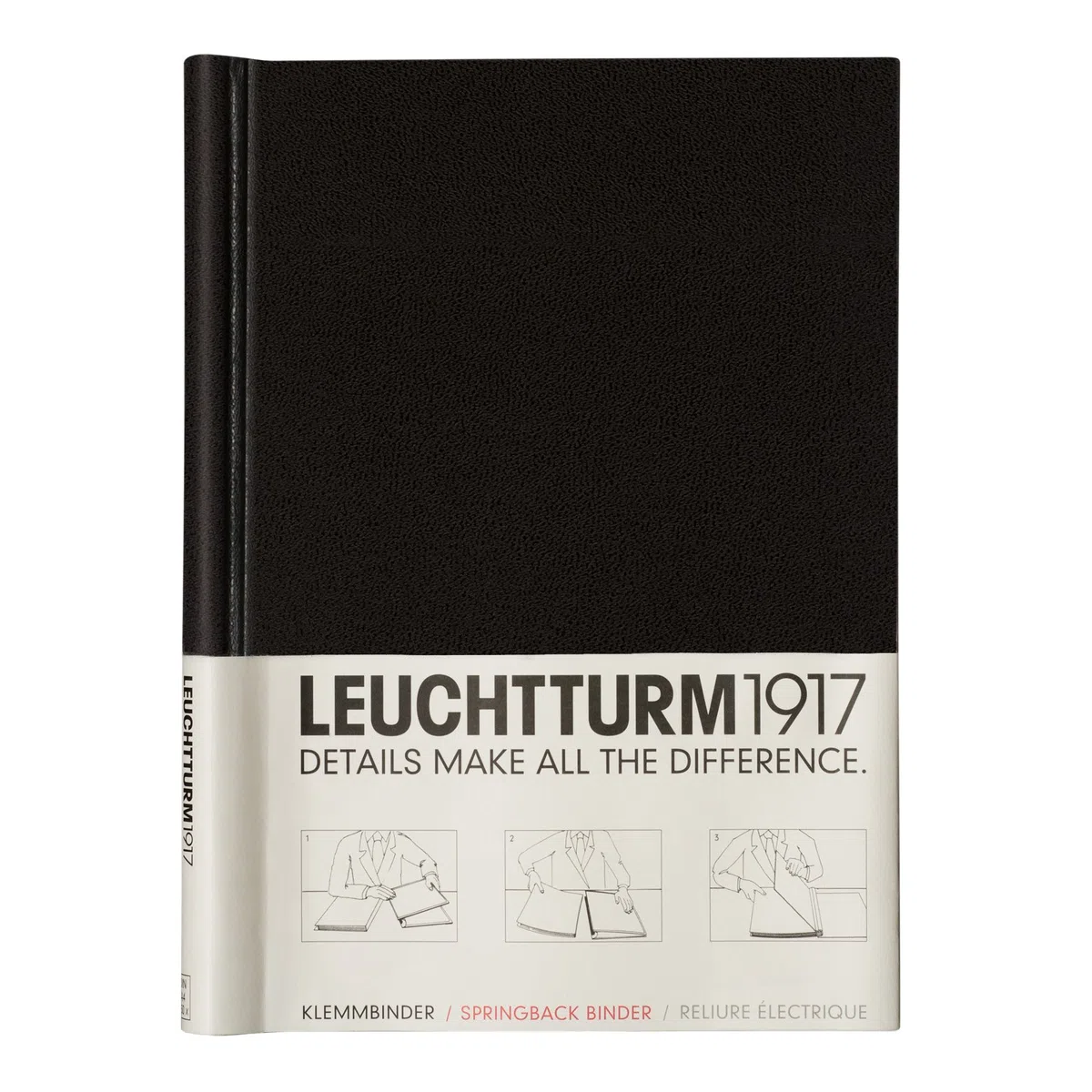 LEUCHTTURM1917 318056 Klemmbinder PEKA für 150 Blatt, schwarz