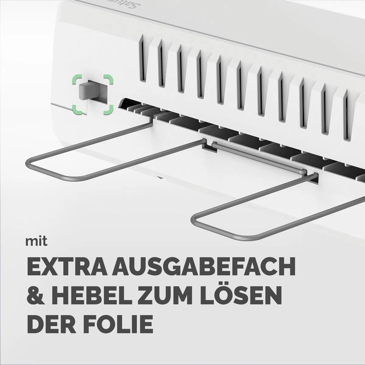Fellowes Saturn A4 Laminiergerät fürs Büro – InstaHeat, 60 Sek. Aufwärmzeit, Staufreigabe, Auto-Abschaltung – für 80/100/125 Mikron – inkl. 10 Folien – für Zuhause & Büro